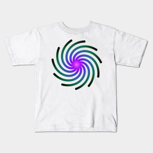 Galaxy Spiral | Dark Nebula Pink Blue Green Kids T-Shirt